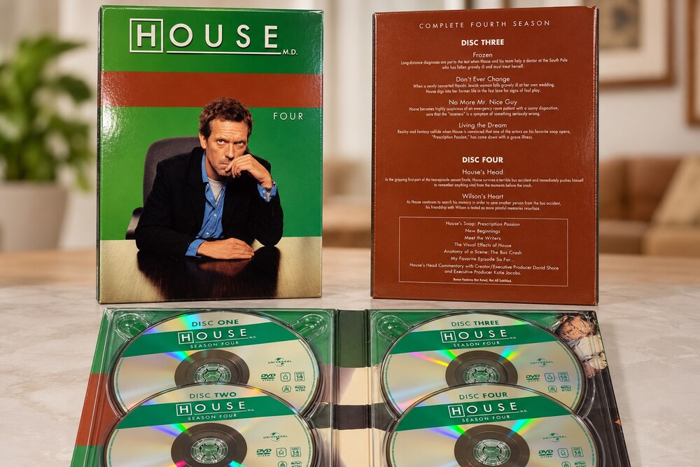 House, M.D. 4 Disc Box Set Slipcover Bonus Features Vintage